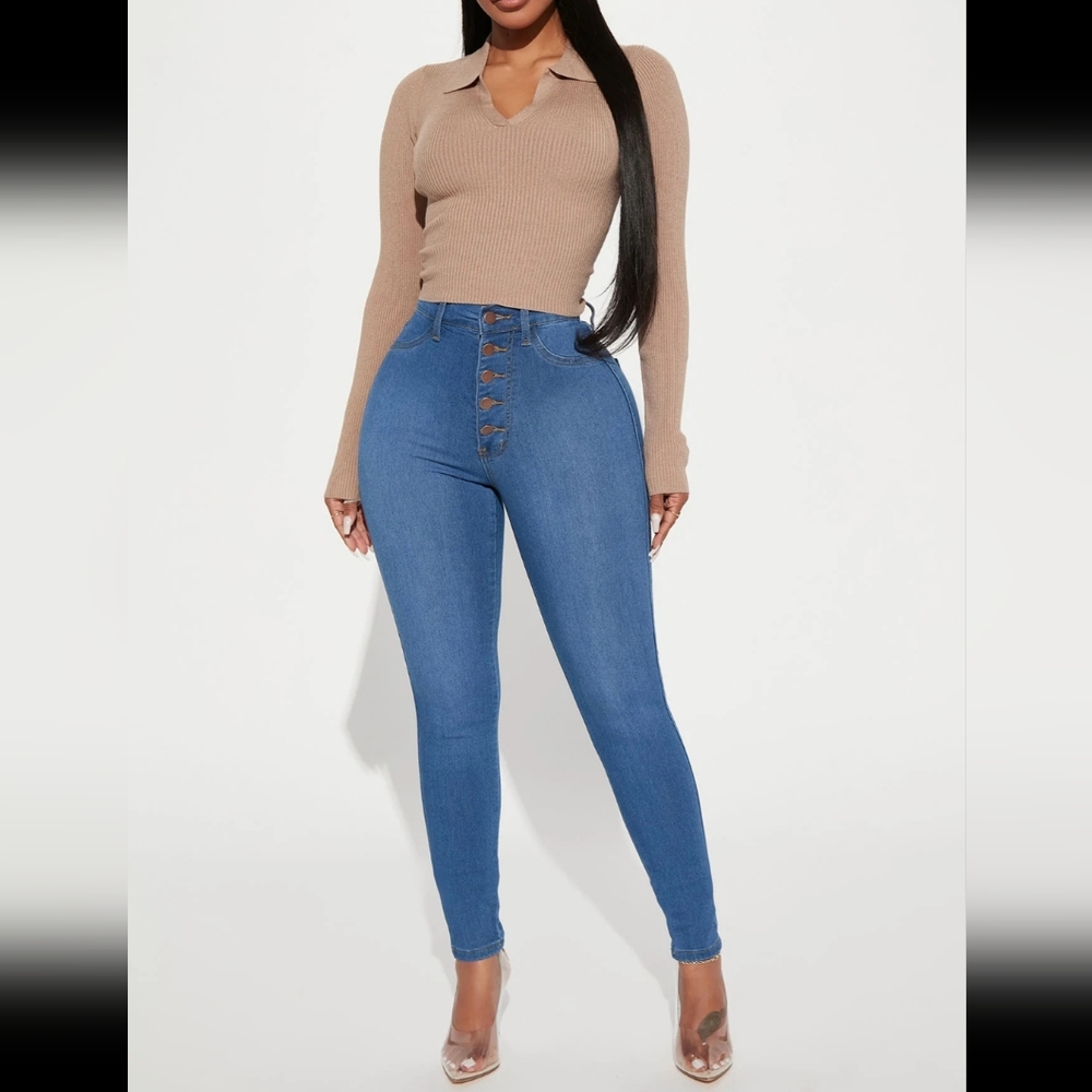 Fashion Nova classic button up skinny jeans